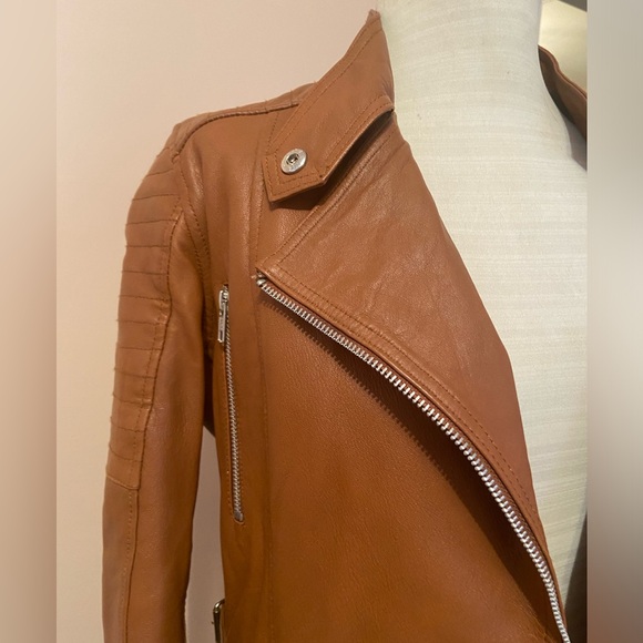 Barneys Brown All Leather Jacket - Picture 3 of 10